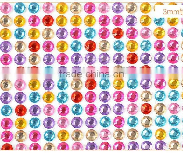 3d Custom Radiant DIY Acrylic Rhinestone Stickers Mobile Phone Crystal Case Self Adhesive Rhinestone Crystal Sticker photo-4