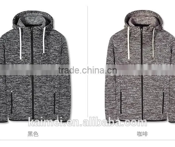 2017 Fashionable New Design Popular Life Fleece Men's Spring Hoodie Zipper CVC (60/40) photo-2