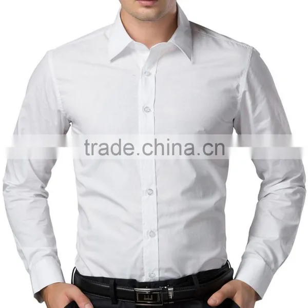 Man White Business Shirt Latest Shirt Designs For Men 2017 Formal Shirt photo-4