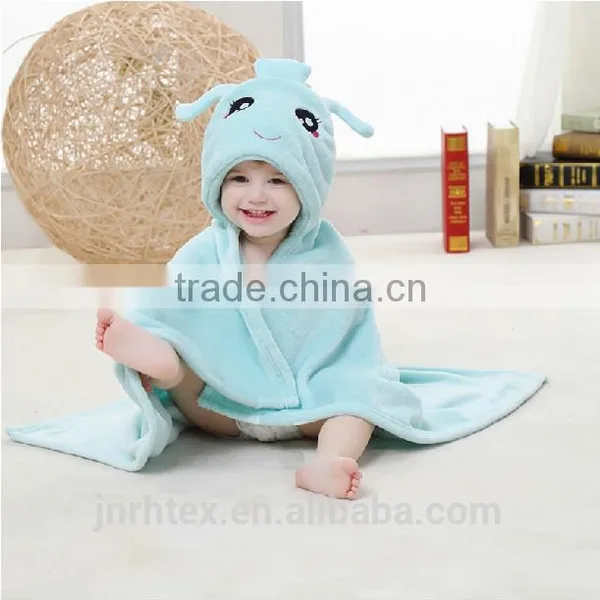 Embroidery Designs Animal Cartoon Wholesale Bathrobe/premium Flannel Baby Towel for Bathroom photo-5