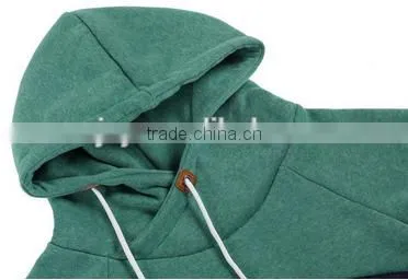 Women Long Sleeve Sport Polo Neck Hoody Contrast Color Pullover Hoodies photo-5