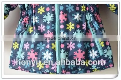 CHILDREN KID GIRL'S CUTE PRINT PUFFY HOODED SKI JACKET photo-4