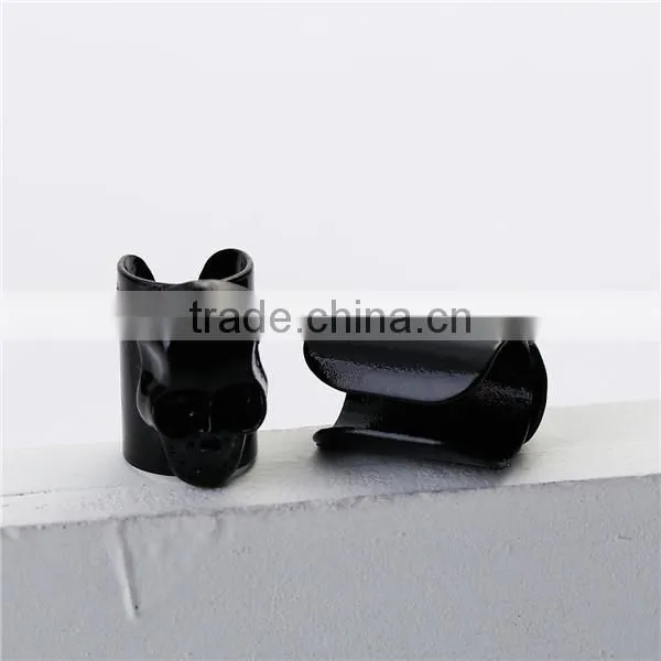 Fashion Black Halloween Skull Ear Cuffs Clip Wrap Earrings photo-3