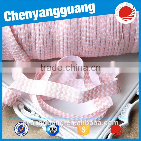 Custom Printed Soft Fold Over Elastic For Headband photo-3