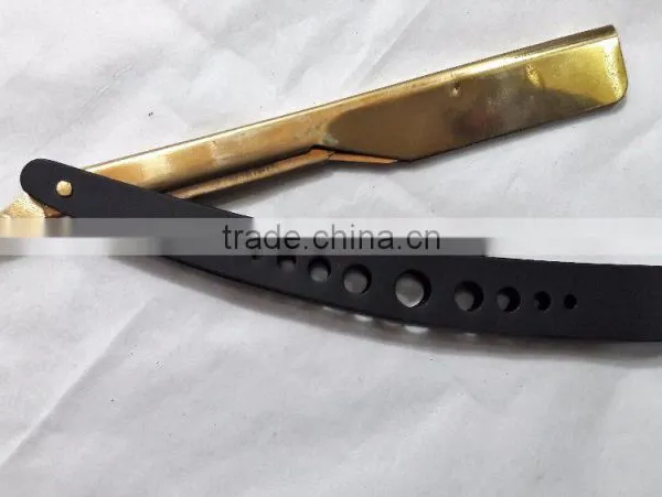 Barber Shaving Razor With Gold Blade With Balck Handle photo-4