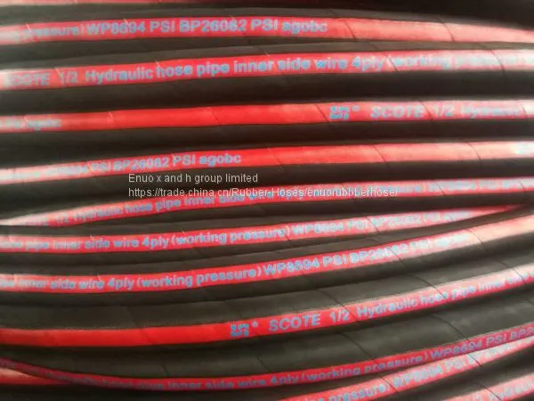 High Pressure DIN Standard Professional Factory Flexible 4Sh Hydraulic Hose