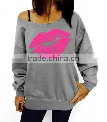 Lip Printed Women Blouse One Shoulder Blouses Spring Summer Shirts Blusas Mujer photo-4