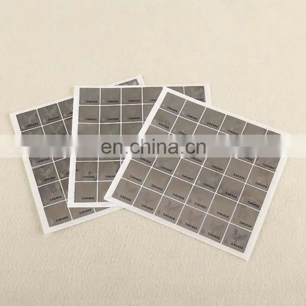 Manufature Custom Waterproof Laser Anti-fake Self Adhesive Sticker for Convenient Number Paper Label photo-2