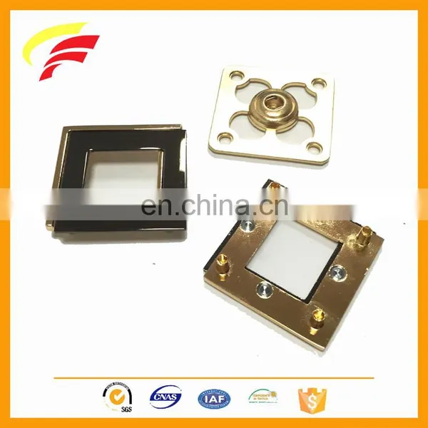 35mm Zinc Alloy Bicolor Two Squares Combined Snap Button for Jacket photo-2