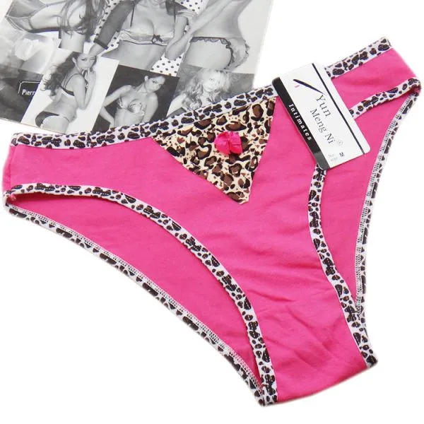 Yun Meng Ni Sexy Underwear Clarming Leopard Printed Girls Briefs Soft Cotton Ladies Panties photo-5