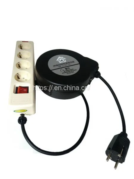 Extension Power Cord Retractable Cable Reel With Plug and Socket photo-2