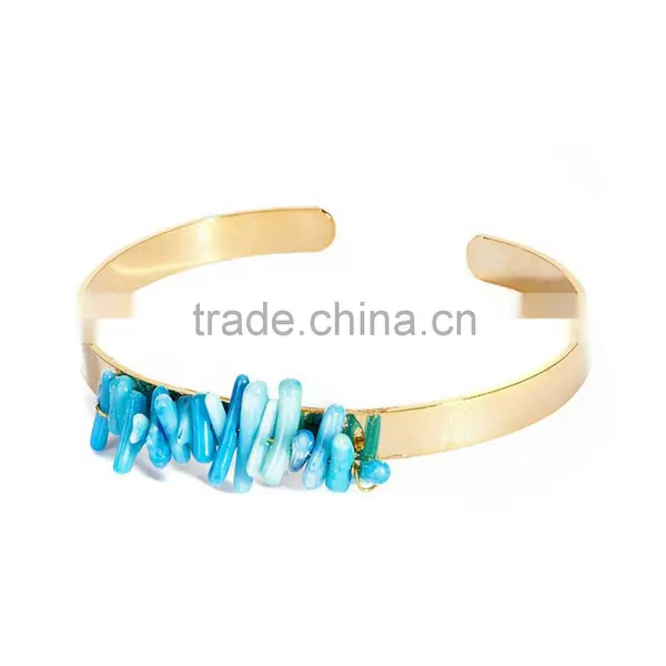 EX03-0031 2016 Latest Designs Gold Stainless Steel Bangles And Braceletsl photo-2