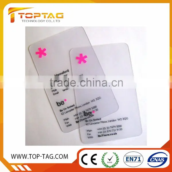 Transparent Clear Pvc Business Card / Visiting Card / Name Card photo-2