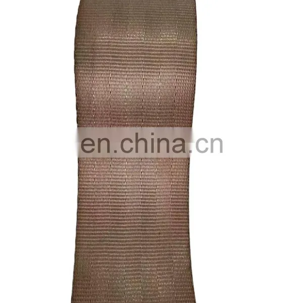 Factory OEM Custom 47mm Tan Color Four Twill High Tenacity Polyester /Nylon Webbing Tape for Airplane Car Seat Belt photo-2