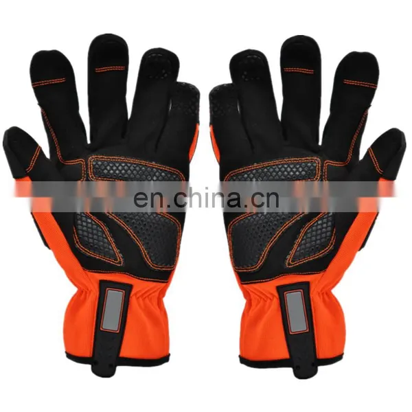 TPR Oil Construction Industrial Cut Resistant Protection Impact Hand Safety Mechanic Working Gloves photo-3
