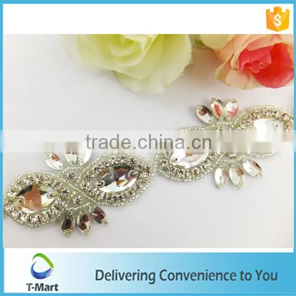 Sew on Bling Beads and Stone Applique for Lady's Clothing
