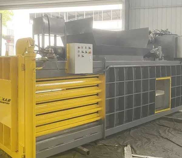 Baled Block Textile Fabric Baler Full Automatic Paper Baling Compressing Machine