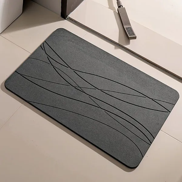 60x39cm Custom Engraving Diatomite Stone Bath Mat Manufacturer photo-5