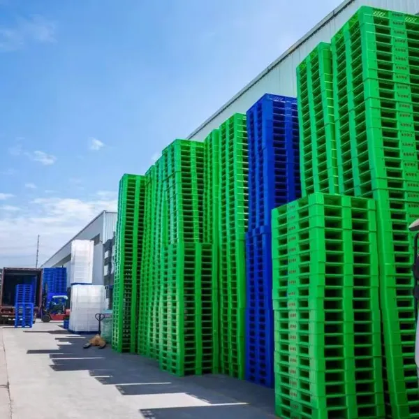 1208 Chuan-shaped Flat Pallet Plastic Plane Pallet Three-dimensional Warehouse Forklift Base Plate photo-5