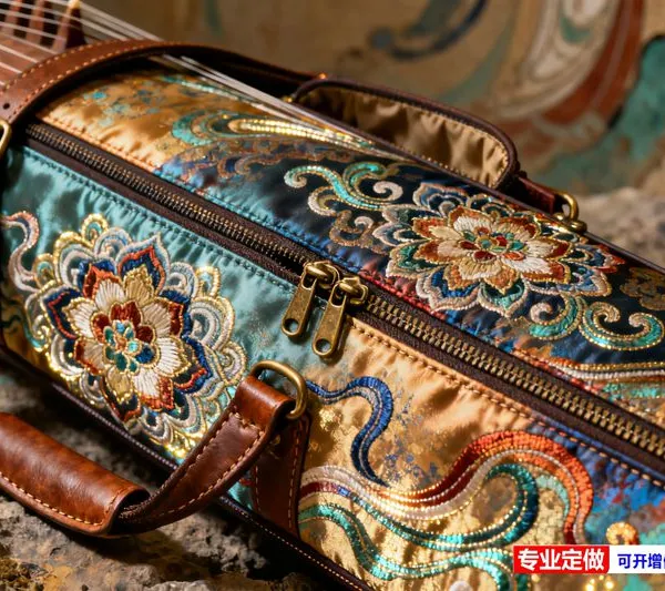 Dunhuang Flying Apsaras Embroidered Guzheng Case - Traditional Chinese Musical Instrument Storage and Transport Solution photo-4