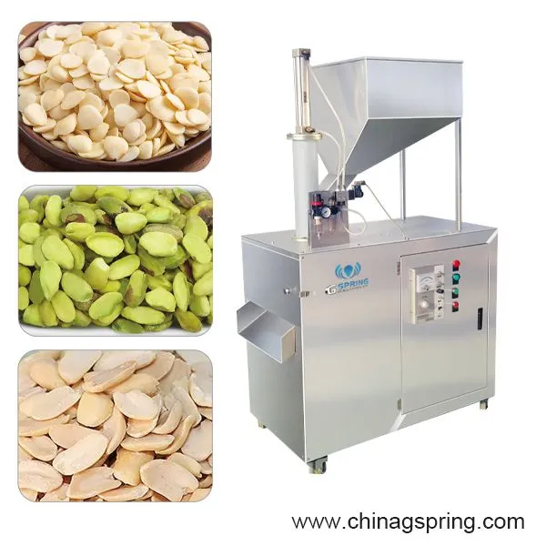 High Efficiency Nuts Slicer Machine Peanut Almond Cashew Nut Slicing Machine Industrial Nuts Cutting Machine for Snack Processing