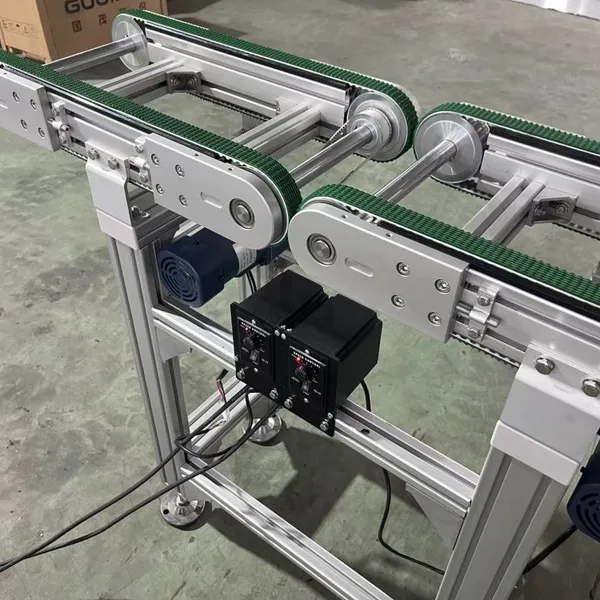Custom Small Aluminum Profile Conveyors, Double Row Timing Belt Mini Lifting Machines, Assembly Line Transfer Equipment photo-2