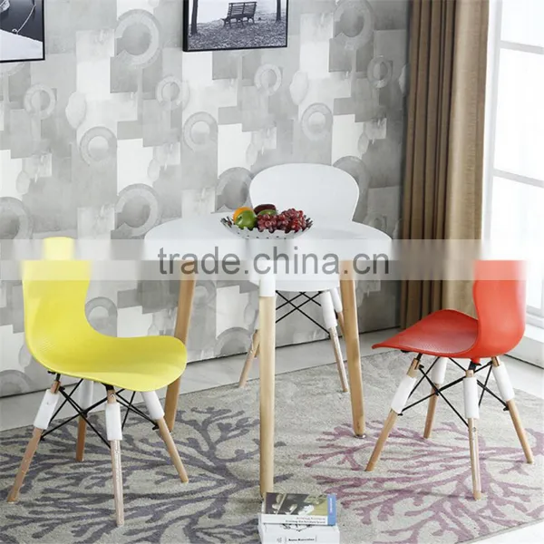 Grain Thicken Dinning Plastic Wood Garden Comfortable Cafe Modern Leisure Chair photo-2