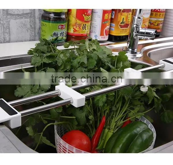 S/S+ABS 33.8*6*2.8 Hot Stainless Steel Kitchen Drying Rack photo-3