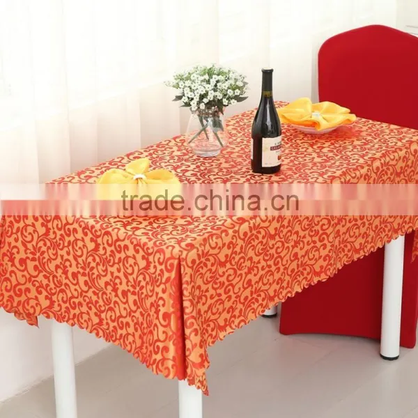 100% Polyester TC CVC WATER RESIST Flower Design Printed Table Cloth photo-2