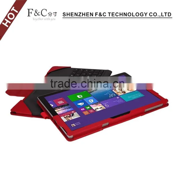 China Cheap PU Leather Tablet Light Up Book Style Cover For Surface Pro 4 Wholesale photo-2