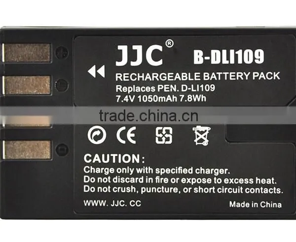 JJC 7.4V 1050mAh Li-ion Battery Pack Rechargeable Battery For Pentax B-DLI109 Battery photo-2