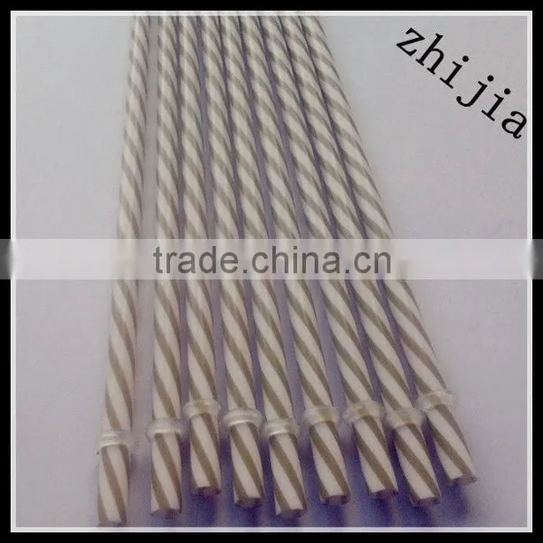Double Colour Plastic Reusable Drinking Straw