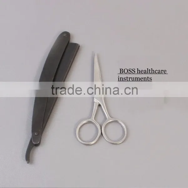 Straight Barber Folding Shaving Knife Blades Scissors