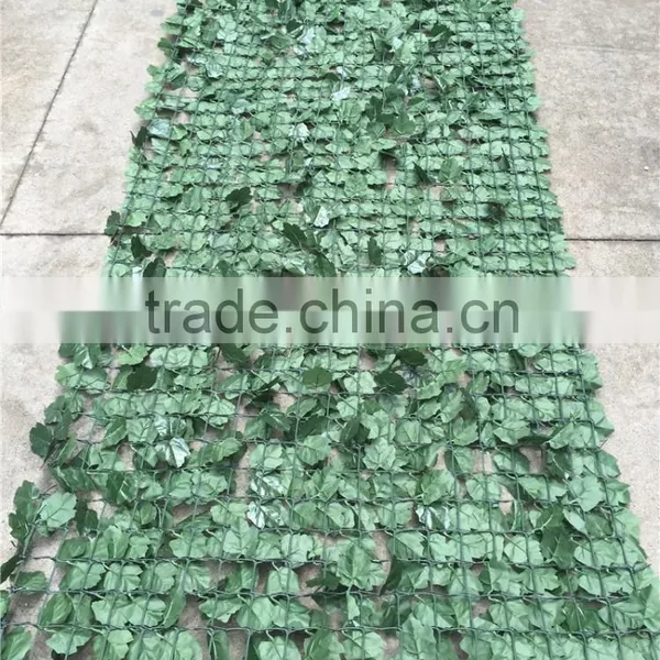 China Supplier Garden Decoration Green Plastic Artificial Leaf Fence photo-5
