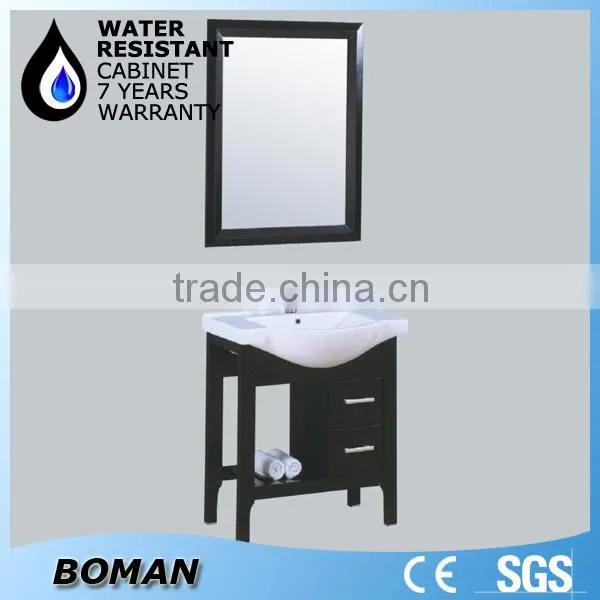 Dark Solid Wood Bathroom Furniture