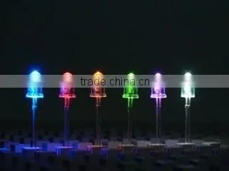 DY 5mm Superbright Transparent Straw Hat LED RGB Slow Flash Automatic 5 mm DIP Light Emitting Diode LED Diode photo-5