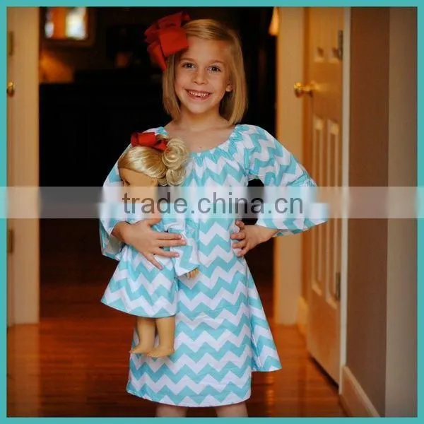 Blue Shapes Fashion Dress for Girls and Mother,2015 Mother Daughter Matching Shapes Dress&Clothing photo-3