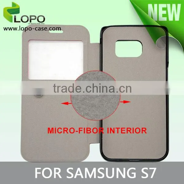 Sublimation 2D Blanks Flip Cover for Samsung S7 With Micro-fiber Interio photo-3