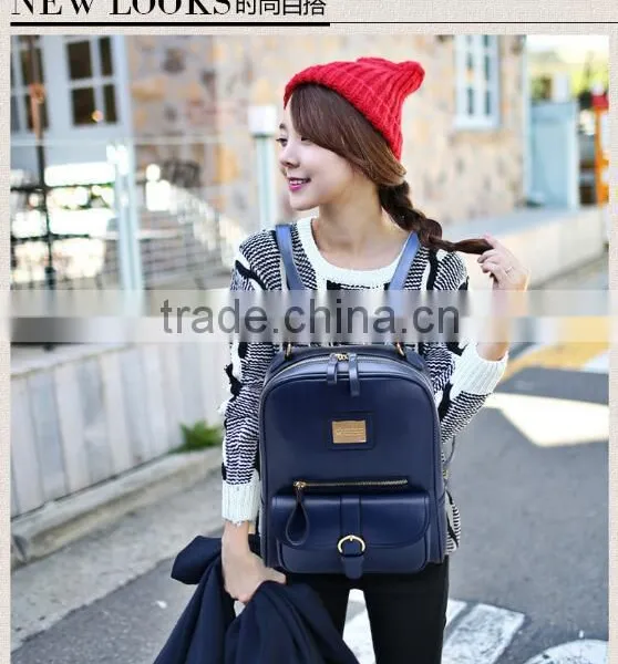 New Beautiful Girl Brown Backpack Fashion School Bag photo-4