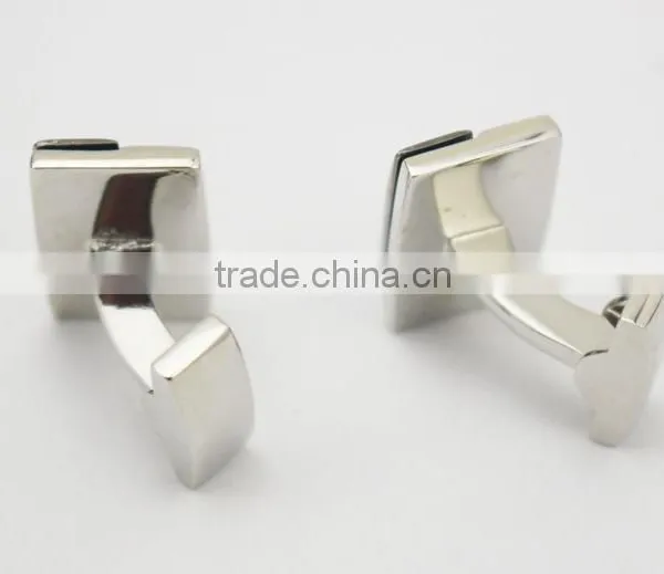 Stylish Mens Shirt Matte Silver Cufflinks Matt Blank Cufflink photo-5