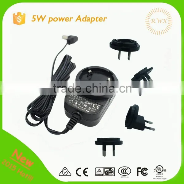 5W Interchangeable Plug Power Adapter USB