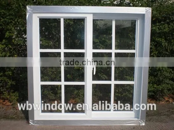 Cheap House PVC Sliding Windows With Grill Design for Sale photo-3