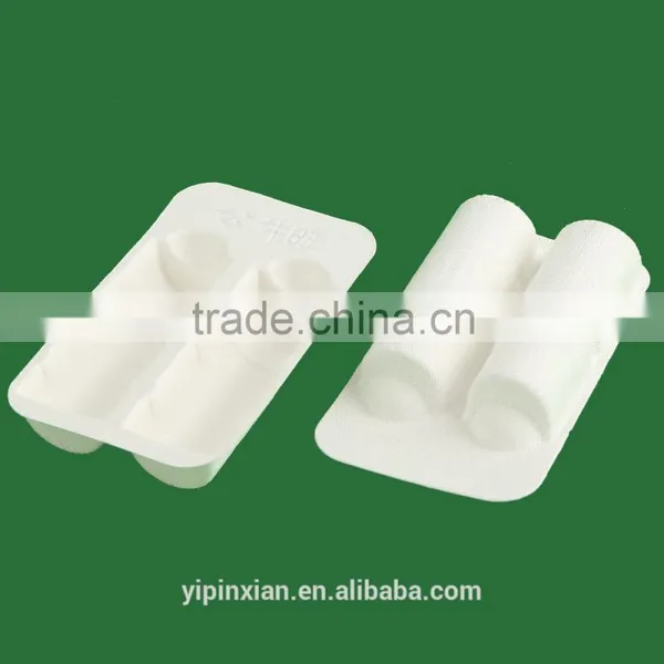 Customized White Sustainable Pulp Moulded Sugar Cane Bagasse Packaging photo-5