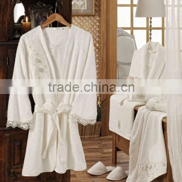 Cotton Bathrobe Set - 8 Pcs. Luxury Towel Set