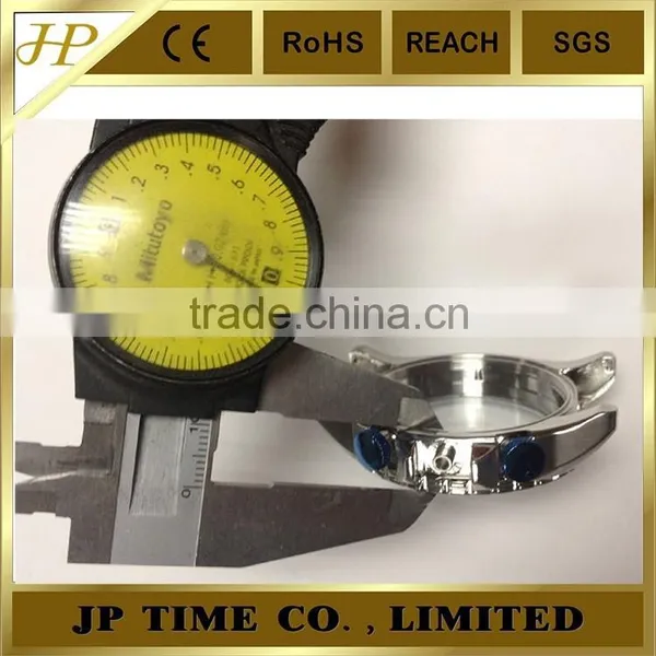 Customer Size OEM CNC Polished Stainless Steel Watch Case 316L Rotating Bezel 5 ATM Water Resistant photo-3