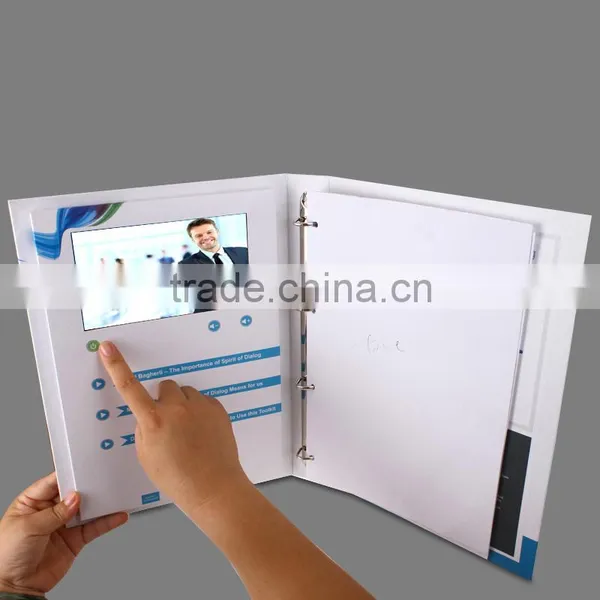 Artificial Handmade 7 " Lcd Brochure Holder Display Stand,lcd Video Booklet ,video Book photo-4