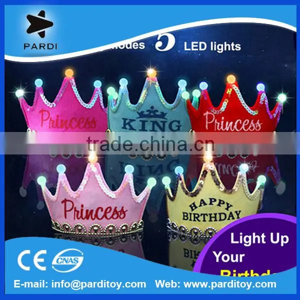 3 Functions LED Light Birthday Crown Hat for Kids photo-3