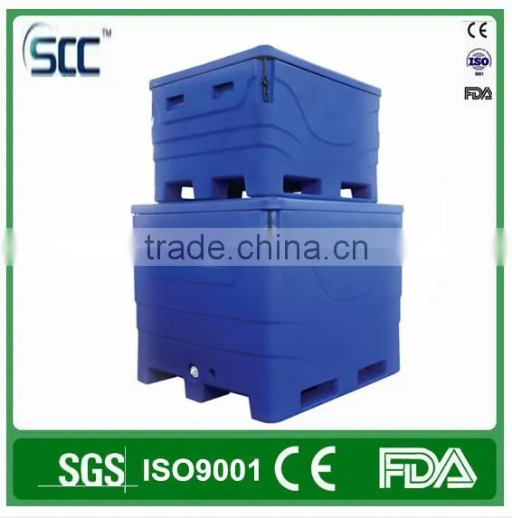 1000L Size Large Plastic Tubs, Insulated Rotomold Fish Bins, Fish Container Storage photo-5
