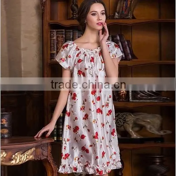 High Quality Luxury Women 100% Pure Silk Sleepwear China photo-3