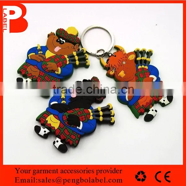 Custom Design Soft PVC Rubber Patch Key Ring Key Chain photo-5